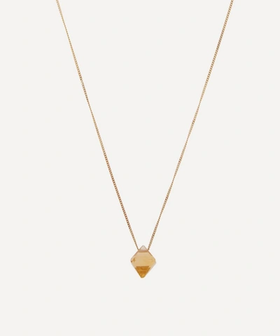 Atelier Vm 18ct Gold Cristal Citrin Quartz Pendant Necklace