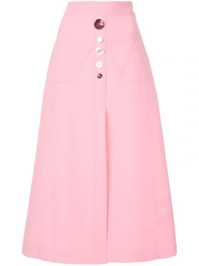 Ellery Aggie A-line Wool-blend Skirt In Bubblegum