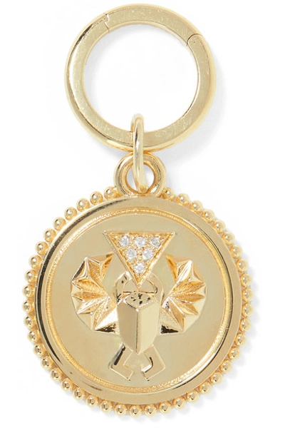 Foundrae Protection 18-karat Gold Diamond Pendant