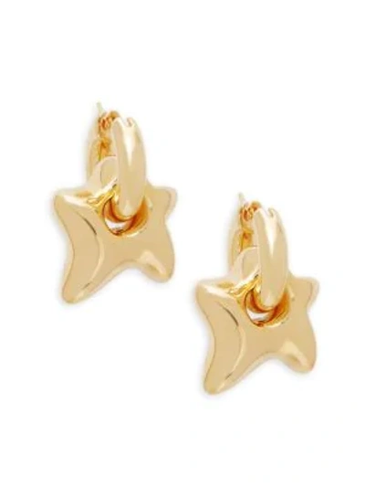 Sphera Milano Chubby Hoop & Star Dangle Earrings In Gold