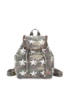 Peace Love World Small Whipstitch Backpack In Camo Stars