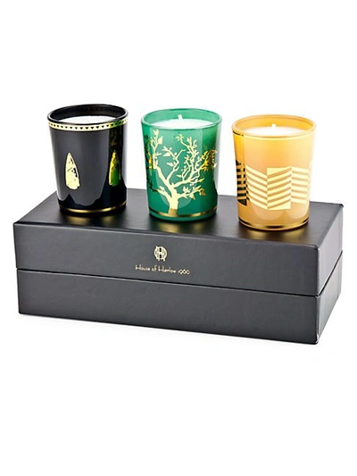 House Of Harlow 1960 Midnight Moon, Root & Saint James Three-piece Glass Candle Set