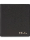 Prada Saffiano Leather Wallet In Black