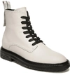 Via Spiga Women's Kinley Weather-resistant Leather Combat Boots In Bone