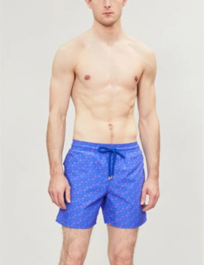 Vilebrequin Moorea Turtle-print Swim Shorts In Blue