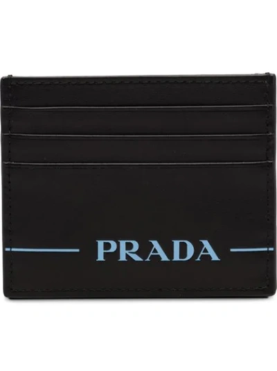 Prada Logo-debossed Cardholder In Black