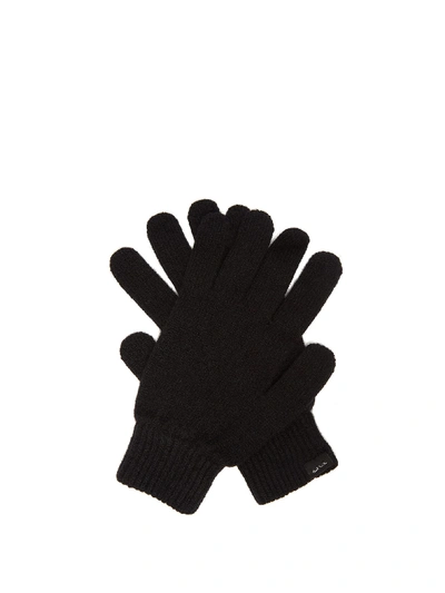 Paul Smith Cashmere-blend Gloves In Black