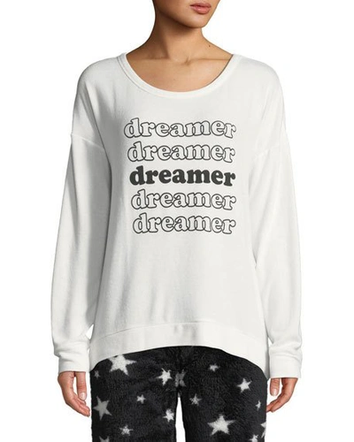 Pj Salvage Dreamer Graphic Lounge Sweatshirt In Ivory