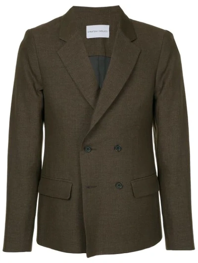 Strateas Carlucci Plated Blazer In Brown