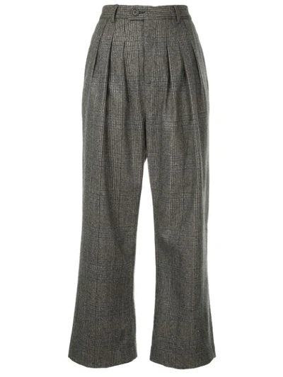 Strateas Carlucci Flared Cropped Trousers In Grey