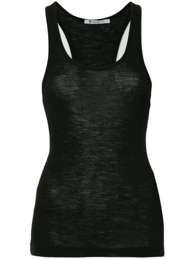 Alexander Wang T Stretch Fit Tank Top In Black