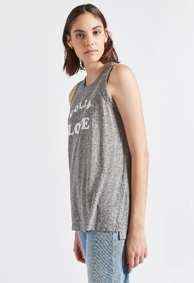 Current Elliott Current/elliott Follow Love Muscle Tee In Heather Grey Jersey