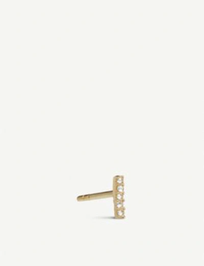 Annoushka Initial I 18ct Gold And Diamond Stud Earring In 18ct Yellow Gold