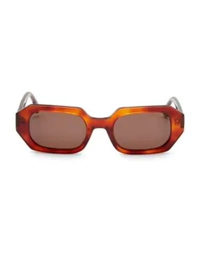 Karen Walker La Dolce Vita 48mm Square Sunglasses In Honey Tort