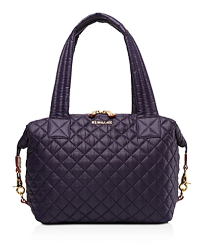 Mz Wallace Medium Sutton Bag In Boysenberry/gold