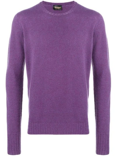 Drumohr Long-sleeve Fitted Sweater - Purple In Purple