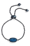 Kendra Scott Elaina Bracelet In Blue Drusy/ Navy Gnmt