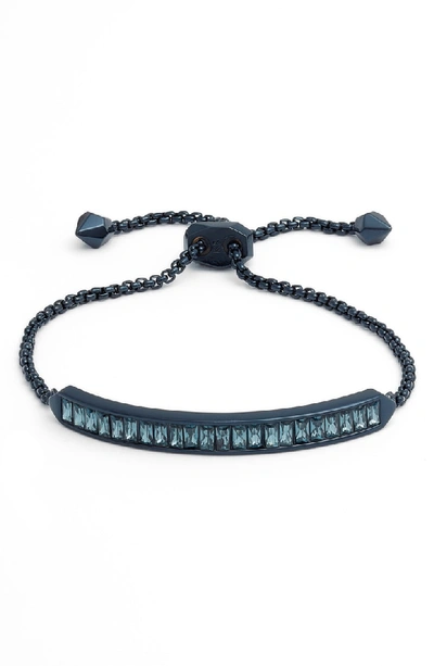 Kendra Scott Jack Slider Bracelet In Indigo Crystal/ Navy Gnmt