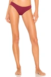 Eberjey So Solid Coco Bikini Bottom In Wine. In Rhododendron