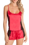 In Bloom By Jonquil Nava Short Pajamas In Red/ Black