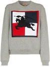 Burberry Wight Joust Embroidered Jumper - Grey