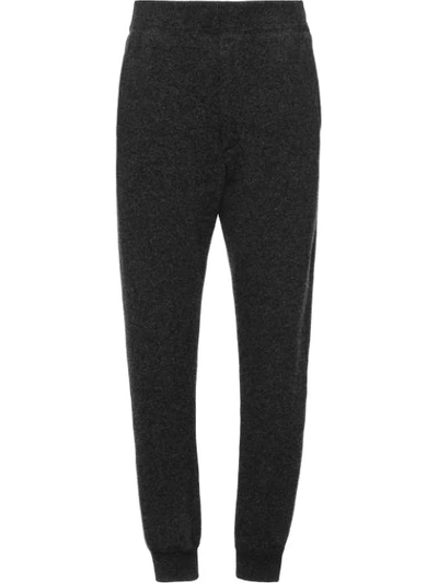 Prada Wool And Cashmere Jogging Trousers In Grey