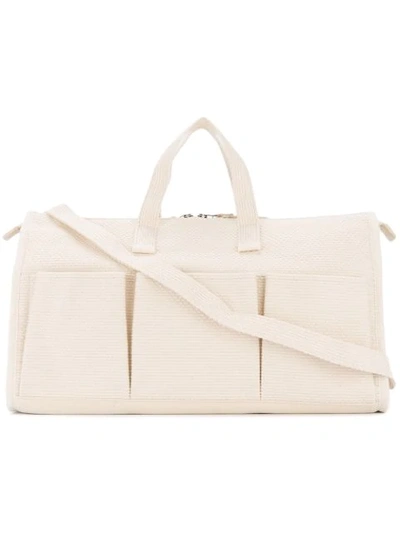 Cabas Multi-pocket Tote Bag In White