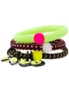 Marc Jacobs 'love' Bracelet Set In Black