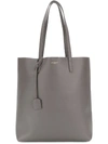 Saint Laurent Grey Leather North South Tote Bag