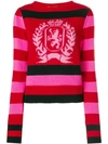 Tommy Hilfiger Stripe Logo Sweater In Azalea Pink/multi
