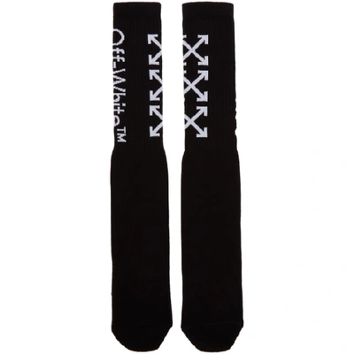 Off-white Black And White Arrows Socks In Black/white