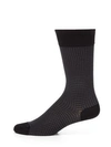 Marcoliani Houndstooth Cotton-blend Socks In Grey