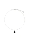 Marc Jacobs Logo Charm Necklace In Metallic
