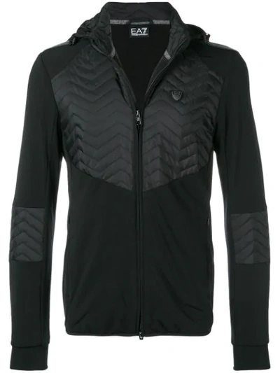 Ea7 Emporio Armani Hooded Sports Jacket - Black