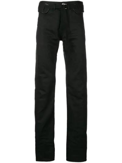 Takahiromiyashita The Soloist Belted Slim Fit Jeans In Black