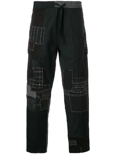 Maharishi Black Wool Boro Cargo Pants Trackpants