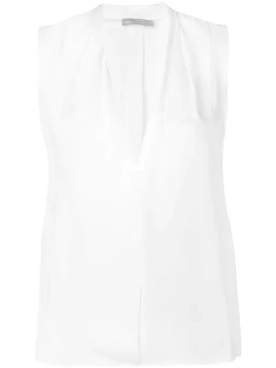 Vince Sleeveless Blouse In White