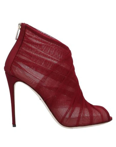 Dolce & Gabbana Ankle Boot In Red