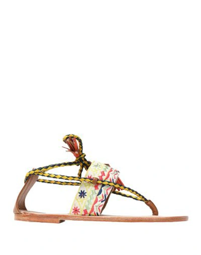 Antik Batik Sandals In Yellow