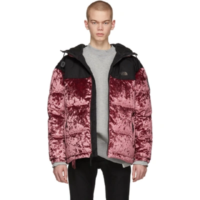 The North Face Black Series Red Down Velvet Urban Nuptse Jacket In D4s  Reglred | ModeSens