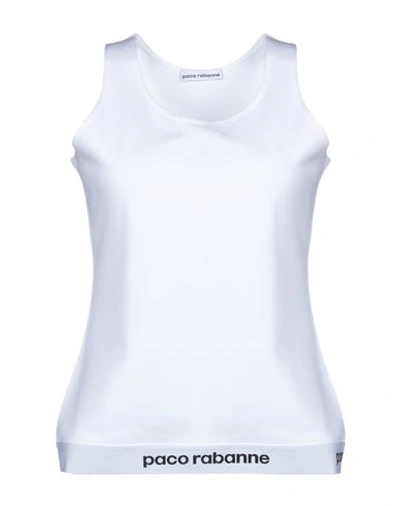 Paco Rabanne Tank Tops In White