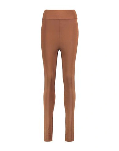 Balmain Leggings In Brown