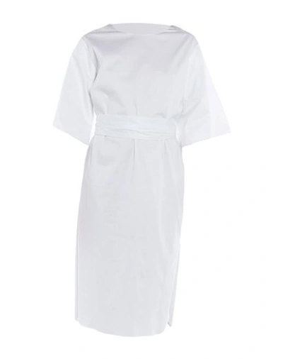 The Row Midi Dress In White