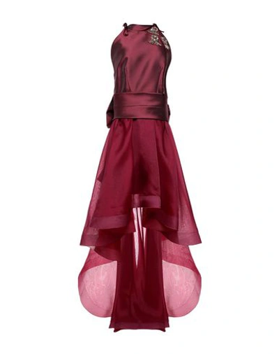 Io Couture Knee-length Dress In Maroon