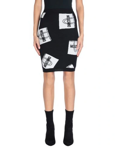 Moschino Knee Length Skirt In Black