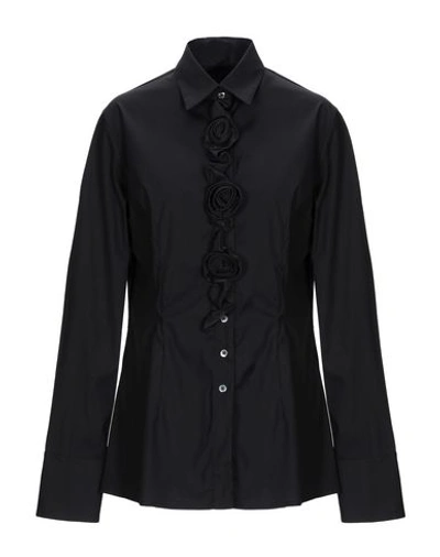Walter Voulaz Solid Color Shirts & Blouses In Black