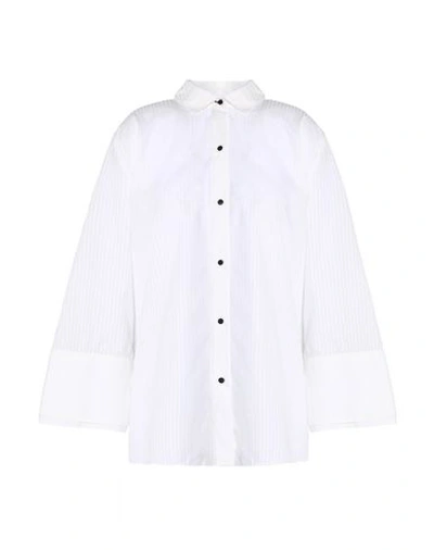Halston Heritage Solid Color Shirts & Blouses In Ivory