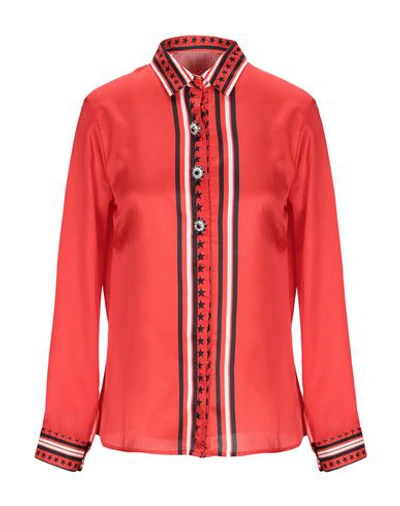 Amuse Patterned Shirts & Blouses In Red
