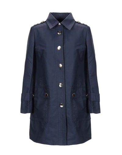 Marc By Marc Jacobs Overcoats In Dark Blue