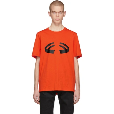 Helmut Lang Printed Halloween Cotton T-shirt In Orange